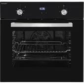 Exquisit EBE 657-2H sw Einbaubackofen | 59 L Backofenvolumen | Heißluft | Schwarz
