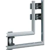 Hager BKIS121305EVERZ Flachwinkel aus Stahlblech zu BKIS 12,5x130mm Oberteil 80mm verzinkt