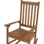 Beliani Schaukelstuhl Helles Holz aus Akazienholz Rustikal Indoor Outdoor Innen und Außenbereich Schwingstuhl für Garten Balkon Terasse