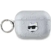 Karl Lagerfeld PolyurethanEmbossed Choupette Head Airpods Pro 2 Airpods-hülle Silber Silber One Size