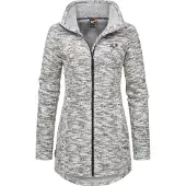 Ragwear Sweatjacke "Strickjacke Miram Melange", Damen, Gr. M, grau (ash), Obermaterial: 56% Baumwolle CO. 44% Polyester PES. Futter: 100% Polyester PES., Sweatjacken Sweatjacke