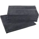 Dyckhoff Gaestehandtuecher "Siena", grau (graphit), B:30cm L:50cm, Frottier, Obermaterial: 100% Baumwolle, Handtücher, Gaestehandtuecher, mit Bordüre