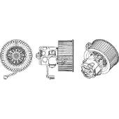 MAHLE ORIGINAL Innenraumgebläse ab151000p für ALPINA