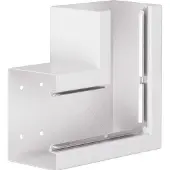 Hager BRS10013059016 Flachwinkel aus Grundprofil BRS 100x130mm Oberteil 80mm Stahlblech verkehrsweiß