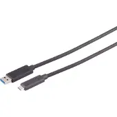 S-Conn Optisk USB-A til USB-C kabel 5 Gbps 25m