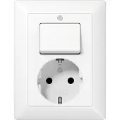 JUNG SCHUKO-Steckdose aws 16A 250V m.Schalter AS 5576 U WW