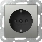 Gira SCHUKO-Steckdose 4466600 Edelstahl ohne Krallen