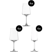 Schott zwiesel Gläser-Set SCHOTT-ZWIESEL "Wein- & Sektgläser MioVino 12er Set transparent", bunt (transparent), B:2cm H:2cm, Glas, Trinkgefäße, Gläser-Set, Spülmaschinengeeignet
