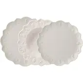 Villeroy & Boch Geschirr-Set "Teller-Set Toy's Delight Royal Classic 12er Set weiß", weiß, 12, Porzellan, Geschirr-Sets, Geschirr-Set, Spülmaschinengeeignet, Mikrowellenfest