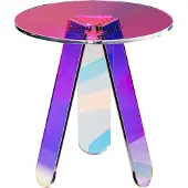 Vevor Acryl-Beistelltisch φ45 x 48 cm, Bunter Acryl-Beistelltisch Bartisch Leicht zu Reinigen, Acryl-Couchtish für Kaffee, Getränke, Essen, Snacks, Couchtisch für Wohnzimmer, Schlafzimmer usw.