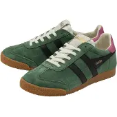 Gola Classics Elan Low Pro Lace Retro Evergreen Damen Wildleder Ledersneaker in Grün Schwarz – undefined / Grün Schwarz
