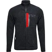 Maloja Fleecejacke SilberahornM (Stehkragen, Brusttasche) schwarz/grau Herren