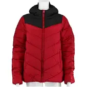 Champion Damen Ganzjahres Jacke 114555RS061 aus Synthetik, Rot, mit Kapuze