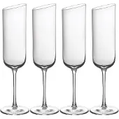Villeroy & Boch Sektglas "Sektgläser NewMoon 170 ml 4er Set transparent", bunt (transparent), 4 tlg., Glas, Trinkgefäße, Sektglas