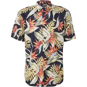 Superdry für Herren. M4010947A Marineblaues Hemd mit Hawaii-Print (S), Lässig, Modal, Kurzarm