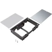 Hager BDE04059005 Blinddeckel ultra-flach E04 147x247mm für 5mm Bodenbelag Polyamid tiefschwarz