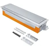 Hager BKWE400070 Endstück höhenverstellbar mit Wanne aus Stahlblech zu BKW 400x(70-110)mm