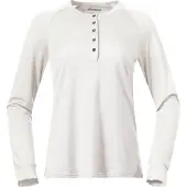 Bergans Longsleeve Damen Lysebu Wool Henley Vanilla White-L