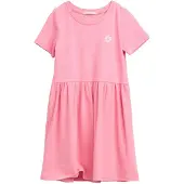 Tom Tailor Mädchen Mini-Kleid mit Rippstruktur, rosa, Uni, Gr. 128/134