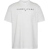 Tommy Hilfiger T-Shirt Linear Logo DM0DM20744 Weiß Regular Fit