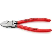 Knipex Seitenschneider für Kunststoff, gerade, ohne Facette, mit Öffnungsfeder