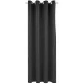 Homing Vorhang "Mia" Gr. 1, schwarz, B:140cm H:245cm, Polyester, Gardinen, Vorhang, Fertigschal