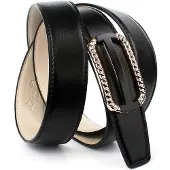 Anthoni Crown Ledergürtel , Damen, Gr. 110, schwarz, Leder, unifarben, Gürtel Ledergürtel, mit Fashion-Koppelschließe, teilweise in Flechtoptik
