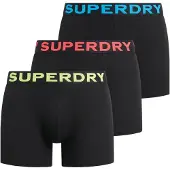 Superdry für Herren. M3110452B 3er Set Boxershorts Text schwarz (XL), Heimtextilien, Baumwolle