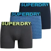 Superdry für Herren. M3110452C 3er Set Boxershorts Design blau, marineblau, schwarz (XXL), Heimtextilien, Baumwolle