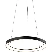 Paul Neuhaus LED-Hängelampe Hoop, schwarz, Ø 57 cm, dimmbar