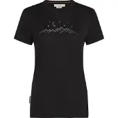 Icebreaker - Women's Merino150 TechLite S/S Sparkling Stars - Merinoshirt Gr XL schwarz