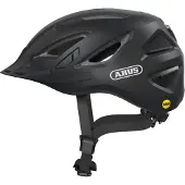 ABUS Stadthelm Urban-I 3.0 MIPS - Fahrradhelm mit Aufprallschutz, Rücklicht, chirm und Magnetverschluss - für Damen und Herren - Schwarz Matt, Größe L (56-61 cm)