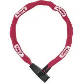 ABUS Kettenschloss Catena 6806K – Leichtes Fahrradschloss aus gehärtetem Stahl mit modischem Textilschlauch – Vierkantkette mit -Sicherheitslevel 6 – 85 cm – Pink