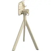 Veba Infinity Tripod Terrassentisch Sand frame + Midnight Marble HPL Ø70 cm