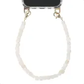 Selencia Handgelenkband mit Natursteinen - Pearl White