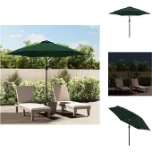 vidaXL LED Cantilever Schirm 3 m Grün - Sonnenschirme & Sonnenschutze