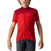 Castelli Radtrikot für Kinder Neo Prologo-Rot/Burgunder-6 Jahre