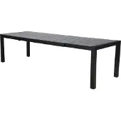 Ebuy24 Ferl Gartentisch, inkl. 1 Zusatzplatte 205/275 cm schwarz/ grau.