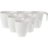 Villeroy & Boch Becher "Kaffeebecher Flow 280 ml 6er Set weiß", weiß, Porzellan, Trinkgefäße, Becher
