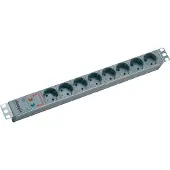 Bachmann 19" Steckdosenleiste 8-fach mit ÜS ohne Schalter