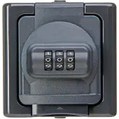 Kopp 109815008 BLUE ELECTRIC - Schutzkontakt-Steckdose mit Zahlenschloss, Farbe: anthrazit