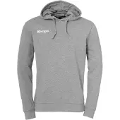 Kempa Kapuzenpullover "Kapuzenpullover HOODY", Herren, Gr. XXL, grau (schwarz grau melange), Obermaterial: 80% Baumwolle CO. 20% Polyester PES., Pullover Kapuzenpullover