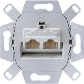 JUNG UAE8-8UPOK6 Datendose Cat. 6 / Cat. 6A iso 2 x 8-pol., für 2 Terminals (getrennt) UAE88UPOK6 UAE 8-8 UPOK6 - 10 Stück