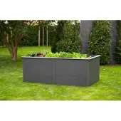 Westmann Hochbeet "Metall Hochbeet Primus XL", grau (anthrazit), B:200cm H:77cm T:100cm, Stahl, Pflanzgefäße, Hochbeet, Anthrazit, 200x100x77 cm, Topseller