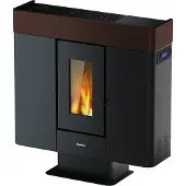 Freepoint Pelletofen "Moon airtight" kanalisierbare Warmluft, WIFI inklusive, raumluftunabhängig