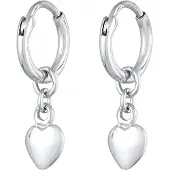 Elli Ohrringe 925 Sterling Silber Herz in Silber | Gr.: onesize