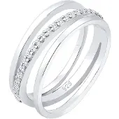 Elli Silberring PREMIUM "Ring Wickelring Zirkonia Weiß 925 Sterling Silber" Gr. 56, silber, Fingerringe, Damen, 56, Silber 925 (Sterlingsilber), Silberring