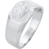 KUZZOI Siegelring "Ring Basic Siegelring Herren Quadrat Matt 925 Silber" Gr. 58, silber, Fingerringe, Herren, 58, ohne Stein, Silber 925 (Sterlingsilber), 11mm, Siegelring