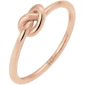 Elli Silberring "Ring Knoten 925 Sterling Silber" Gr. 56, rosa (rosegold), Fingerringe, Damen, 56, Silber 925 (Sterlingsilber), Silberring