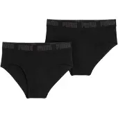 Puma Slip "MEN EVERYDAY BRIEFS", Herren, Gr. XL, schwarz, Jersey, Obermaterial: 95% Baumwolle, 5% Elasthan, bedruckt, unifarben, eng, Unterhosen Slip, mit Logobund